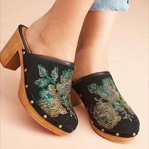 Penelope Chilvers, Anthropologie Embroidered Clogs